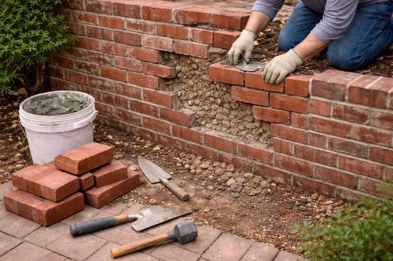 Brick Fence Repair in Miami Dade County, FL