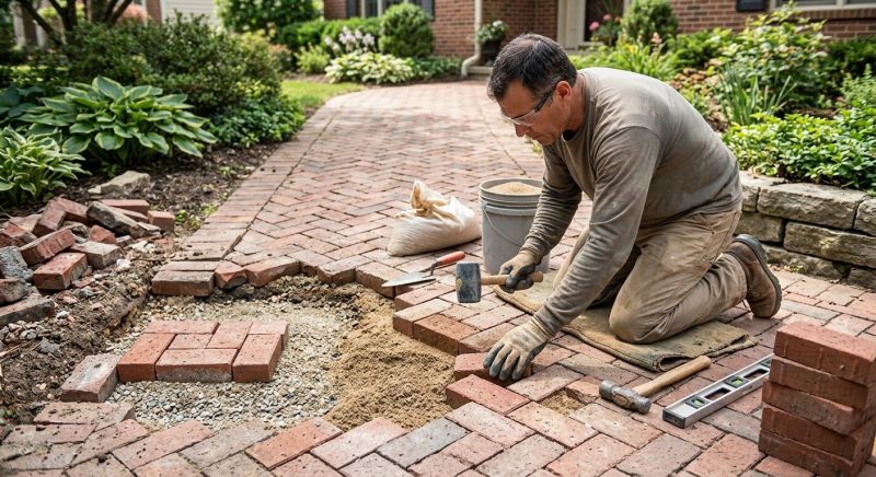 Brick Pathway Repair in Miami Dade County, FL