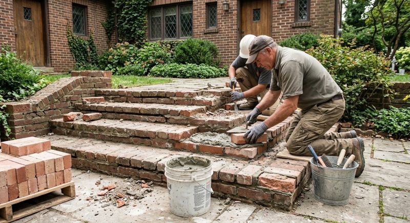 Brick Stairs Repair in Miami Dade County, FL