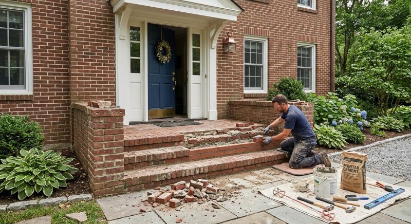 Brick Stoop Repair in Miami Dade County, FL