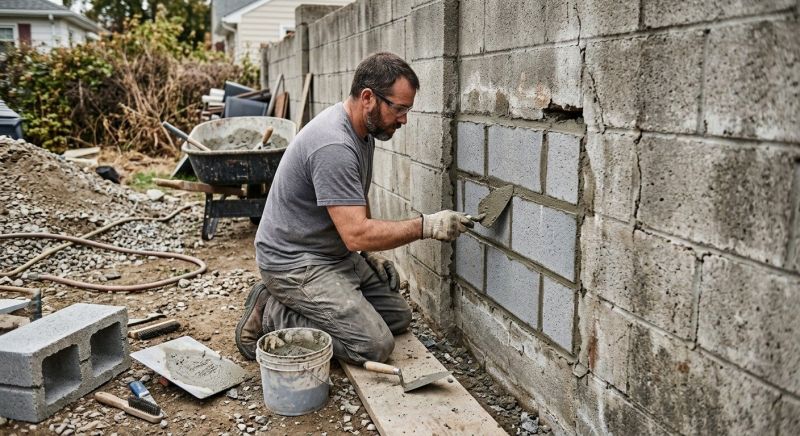 Cinder Block Wall Repair in Miami, FL
