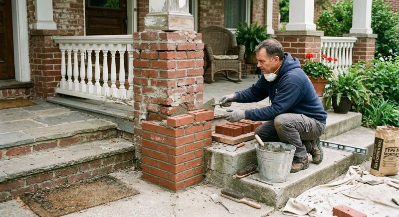 Porch Brick Repair in Miami Dade County, FL